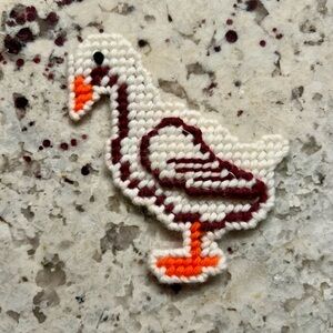 Handcrafted Goose Needlepoint Magnet